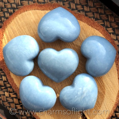 Angelite Gemstone Heart